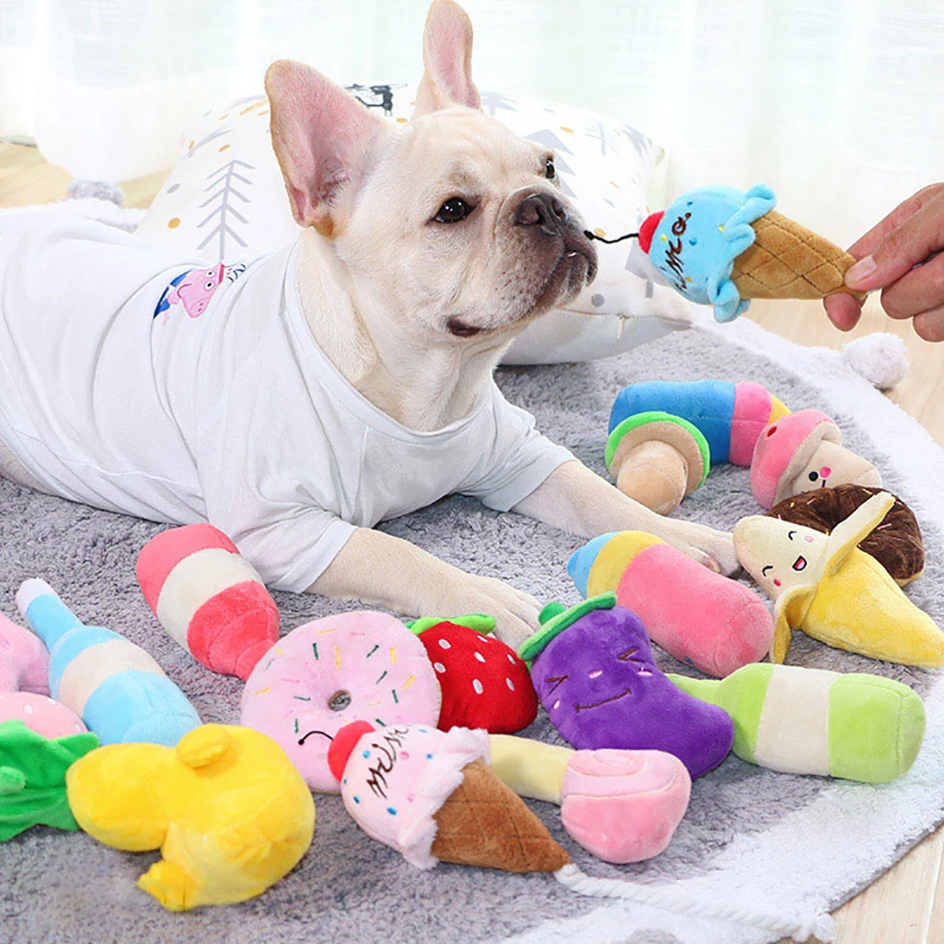 Cat Dog Plush Toys Cartoon Cute Fruit Food Shape Bite Resistant Squeaky Toy Pet Chew Toy Pet Interactive Supplies Dropshipping
Cat Dog Plush Toys Cartoon Cute Fruit Food Shape Bite Resistant Squeaky Toy Pet Chew Toy Pet Interactive Supplies Dropshipping