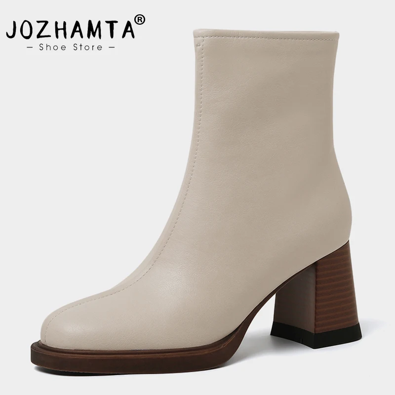 JOZHAMTA Size 34-39 Women Ankle Boots Vintage Genuine Leather Thick High Heels Shoes Woman Winter 2023 Square Toe Retro Booties
JOZHAMTA Size 34-39 Women Ankle Boots Vintage Genuine Leather Thick High Heels Shoes Woman Winter 2023 Square Toe Retro Booties