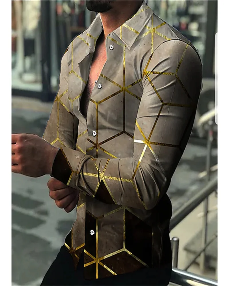 Men's Shirts Geometric Slim Grey Long Sleeves 3D Printed Everyday Casual Shirts Button Up Top Fashion Casual Breathable 6XL
Men's Shirts Geometric Slim Grey Long Sleeves 3D Printed Everyday Casual Shirts Button Up Top Fashion Casual Breathable 6XL