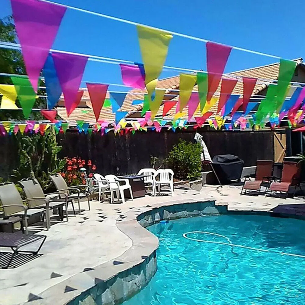 50M Multicolored Triangle Flags Bunting Banner Pennant Festival Outdoor Decor Wedding Shop Street Decor Festival Banner
50M Multicolored Triangle Flags Bunting Banner Pennant Festival Outdoor Decor Wedding Shop Street Decor Festival Banner