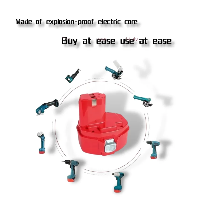 14.4V 4800mAh Rechargeable Battery for Electric Tools, Suitable for Makita 1422 420 1433 1435 6281D 6280D 6237D 8281D, Etc
14.4V 4800mAh Rechargeable Battery for Electric Tools, Suitable for Makita 1422 420 1433 1435 6281D 6280D 6237D 8281D, Etc