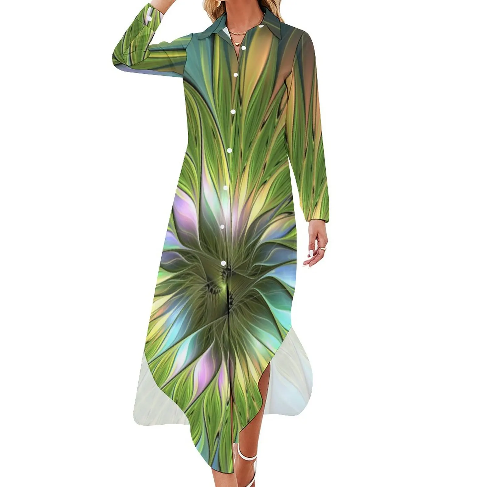 Luminous Fantasy Flower Chiffon Dress Abstract Floral Print Cute Dresses Long Sleeve Trendy V Neck Graphic Big Size Casual Dress
Luminous Fantasy Flower Chiffon Dress Abstract Floral Print Cute Dresses Long Sleeve Trendy V Neck Graphic Big Size Casual Dress