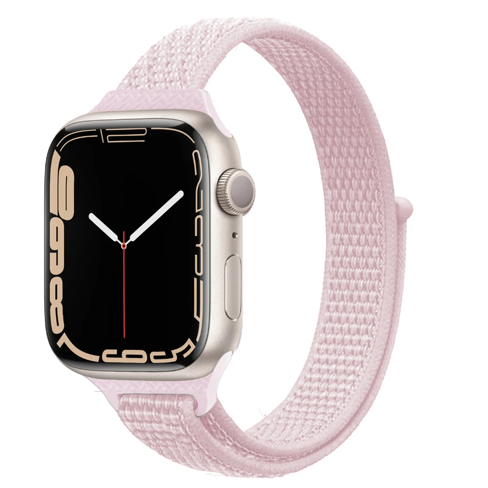 Slim Strap for Apple watch band 44mm 40mm iWatch band 45mm 41mm 42mm 38mm Nylon Loop bracelet Apple watch series 7 6 5 4 3 se
Slim Strap for Apple watch band 44mm 40mm iWatch band 45mm 41mm 42mm 38mm Nylon Loop bracelet Apple watch series 7 6 5 4 3 se