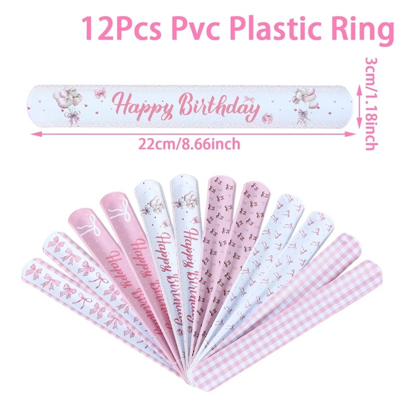 Пластиковые браслеты принцессы с розовым бантом 
Пластиковые браслеты принцессы с розовым бантом