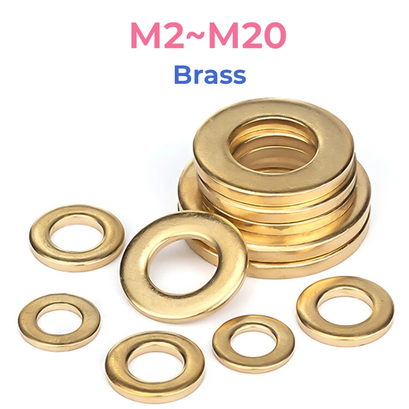 GB97 Copper Flat Washer Solid Brass Plain Gasket Pad M2 M2.5 M3 M4 M5 M6 M8 M10 M12 M14 M16 M18 M20
GB97 Copper Flat Washer Solid Brass Plain Gasket Pad M2 M2.5 M3 M4 M5 M6 M8 M10 M12 M14 M16 M18 M20