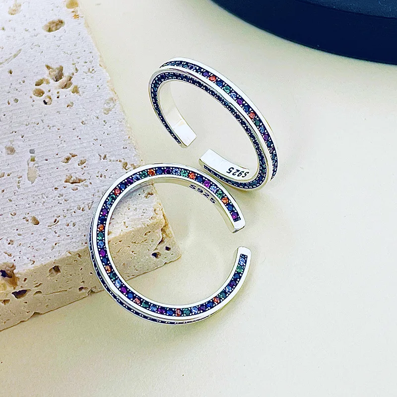 rings new in 925 Sterling silver original Mosaic zircon Colored jewelry Korean fashion Vintage style craft silver ring for women
rings new in 925 Sterling silver original Mosaic zircon Colored jewelry Korean fashion Vintage style craft silver ring for women