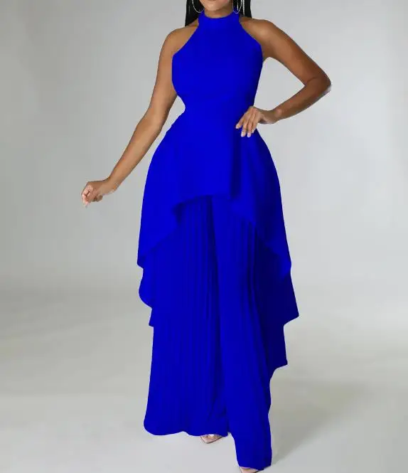 Summer Outfits for Women 2023 Two Piece Set New Casual and Fashionable Open Back Top with Pleated Wide Leg Pants Set
Summer Outfits for Women 2023 Two Piece Set New Casual and Fashionable Open Back Top with Pleated Wide Leg Pants Set