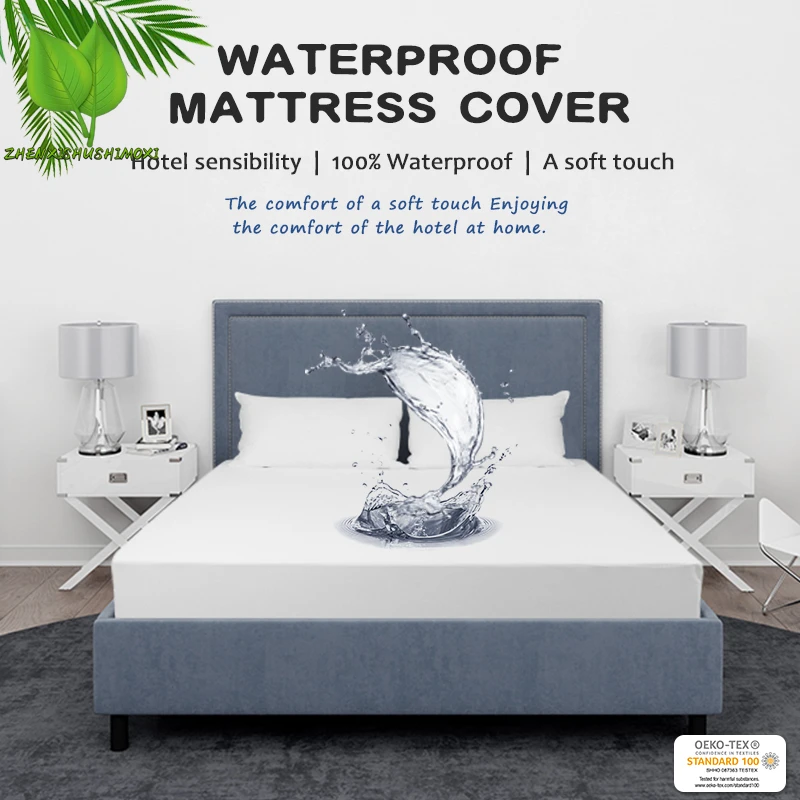 100% Waterproof Fitted Sheet with Elastic Band Mattress Protector Breathable Double Bed Dust Mite Queen Size Bed Cover 160x200cm
100% Waterproof Fitted Sheet with Elastic Band Mattress Protector Breathable Double Bed Dust Mite Queen Size Bed Cover 160x200cm