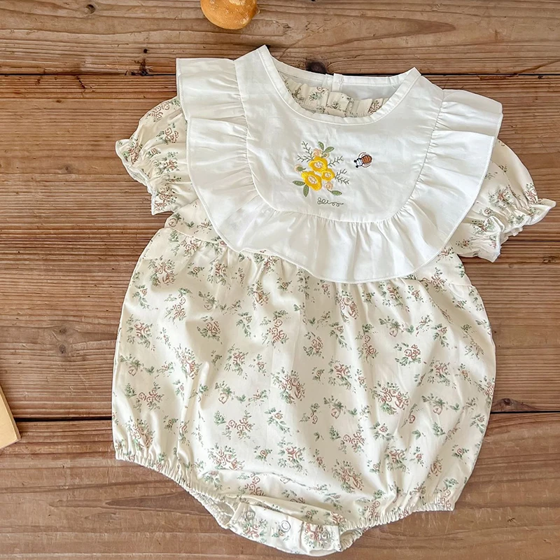 Newborn Baby Girls Bodysuits+Bib Suit Summer Baby Girl Clothing Short Sleeve Cotton Printing Infant Baby Girls Jumpsuit
Newborn Baby Girls Bodysuits+Bib Suit Summer Baby Girl Clothing Short Sleeve Cotton Printing Infant Baby Girls Jumpsuit