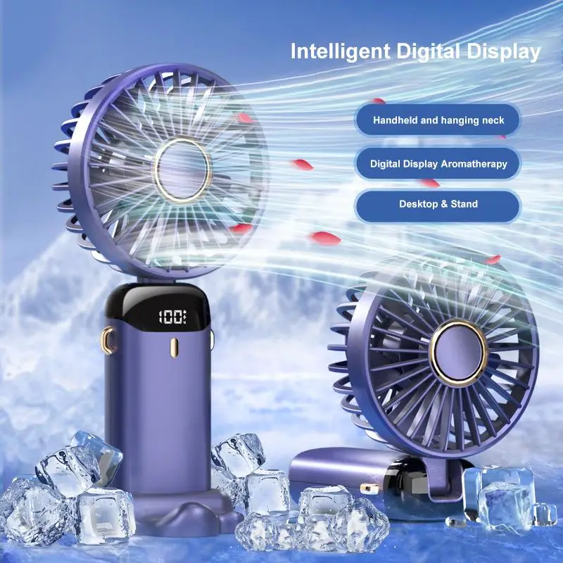 2022 Newest USB Handheld Small Fan Mini Portable Fan Home Rechargeable Fan Digital Display Folding Aromatherapy Hanging Neck Fan
2022 Newest USB Handheld Small Fan Mini Portable Fan Home Rechargeable Fan Digital Display Folding Aromatherapy Hanging Neck Fan