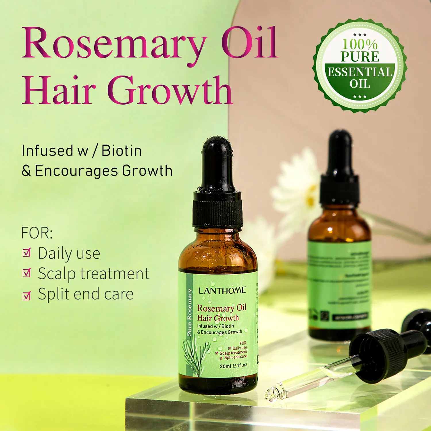 Hair Growth Products Rosemary Anti Hair Loss Oil Anti-loss Scalp Dry Frizzy Treatment Strong Root Essential Oils Follicles Care
Hair Growth Products Rosemary Anti Hair Loss Oil Anti-loss Scalp Dry Frizzy Treatment Strong Root Essential Oils Follicles Care