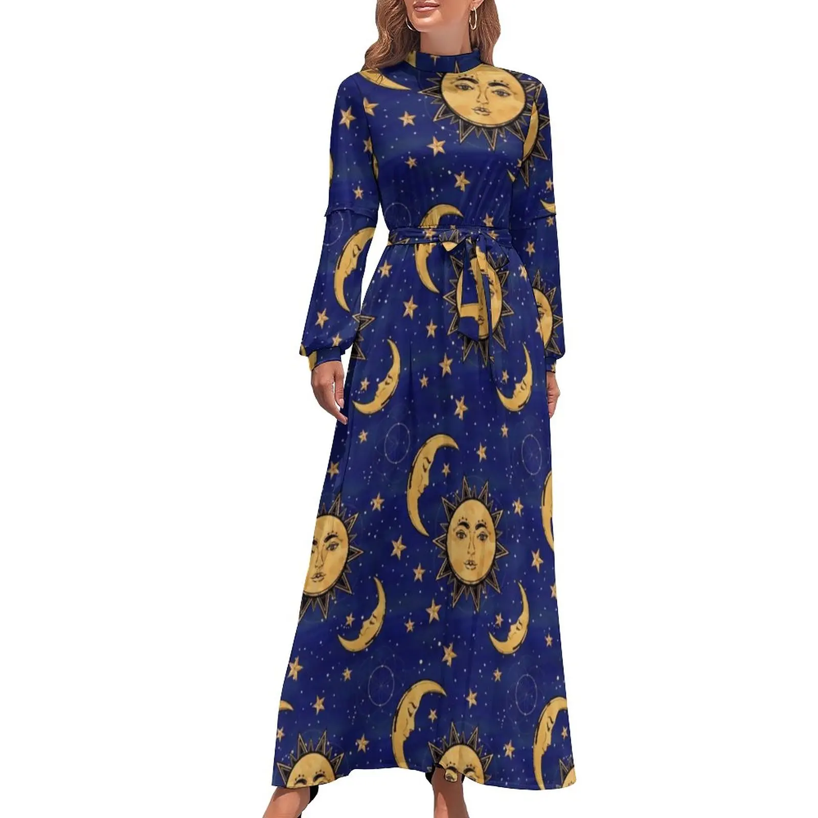 Женское винтажное платье макси, длинное пляжное платье в стиле бохо с длинным рукавом и высокой талией
Женское винтажное платье макси, длинное пляжное платье в стиле бохо с длинным рукавом и высокой талией