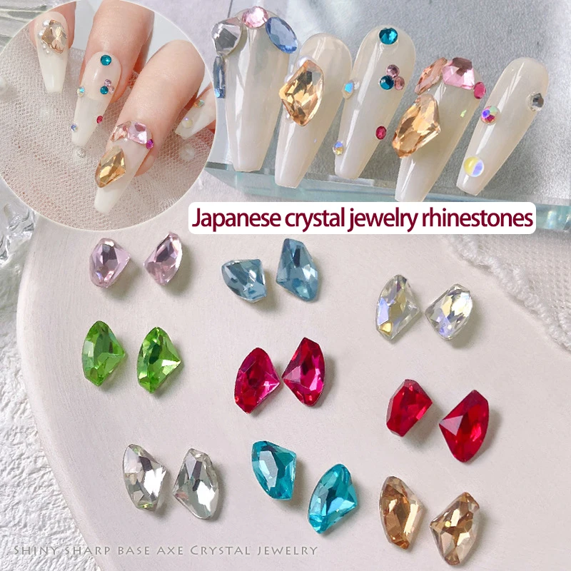 Nail Jewelry 10pcs/lot Crystal Pointed Bottom Rhinestone Knife-shaped Magic Color Glass Japanese Nail Art Decoration Accessori
Nail Jewelry 10pcs/lot Crystal Pointed Bottom Rhinestone Knife-shaped Magic Color Glass Japanese Nail Art Decoration Accessori