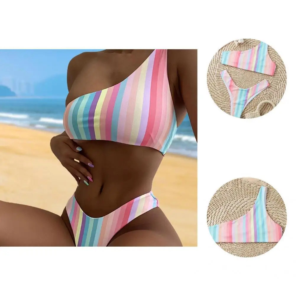 Chic Ladies Swimsuit Bandeau Beachwear Bikini Set One Shoulder Bra Briefs Women Swimsuit 
Chic Ladies Swimsuit Bandeau Beachwear Bikini Set One Shoulder Bra Briefs Women Swimsuit