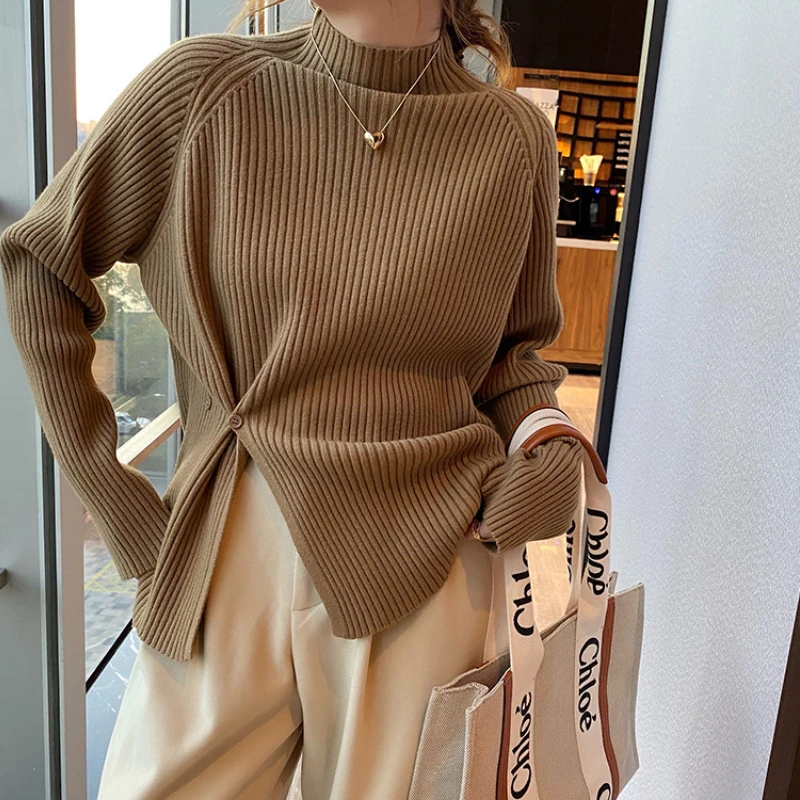 Split Kintted Sweater Women Pullovers Turtleneck Spring Autumn Warm Jumpers Black White Crochet Work Y2k E-girl Jumper Cardigan
Split Kintted Sweater Women Pullovers Turtleneck Spring Autumn Warm Jumpers Black White Crochet Work Y2k E-girl Jumper Cardigan