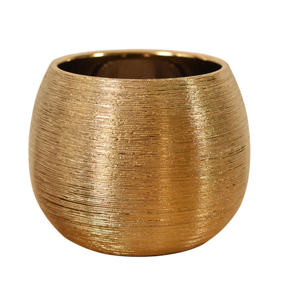 Office Decorative Flower Vase Round Planter Greenhouse Supplies Statue Decor Golden Ceramic Flower Pot Succulent Bowl Pot Gold
Office Decorative Flower Vase Round Planter Greenhouse Supplies Statue Decor Golden Ceramic Flower Pot Succulent Bowl Pot Gold