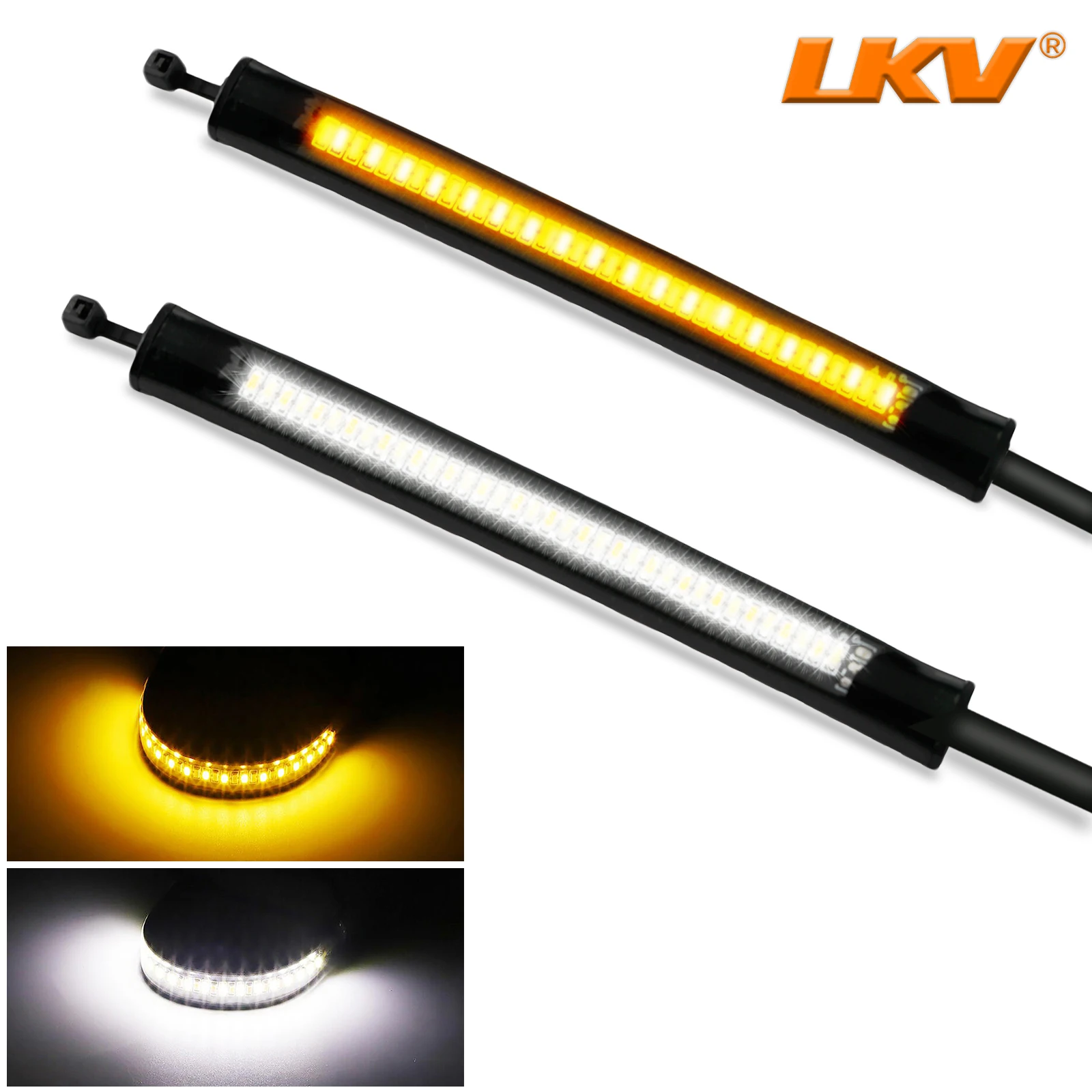 2PCS Universal LED Motorcycle Turn Signal Light & DRL Amber White Moto Flasher Ring Fork Strip Lamp Flashing blinker 12V 
2PCS Universal LED Motorcycle Turn Signal Light & DRL Amber White Moto Flasher Ring Fork Strip Lamp Flashing blinker 12V