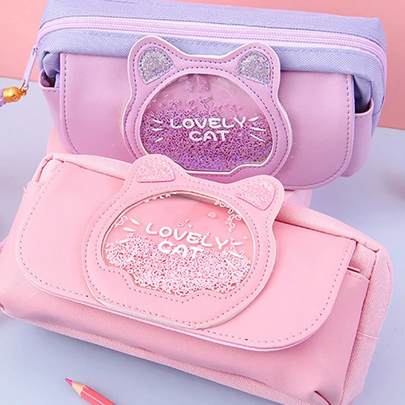Cat Pencil Case Cute Pencil Bag Three Layers Pen Case Kids Kawaii Stationery Bag Cartoon Animals Pen Bag Girls Handbag
Cat Pencil Case Cute Pencil Bag Three Layers Pen Case Kids Kawaii Stationery Bag Cartoon Animals Pen Bag Girls Handbag