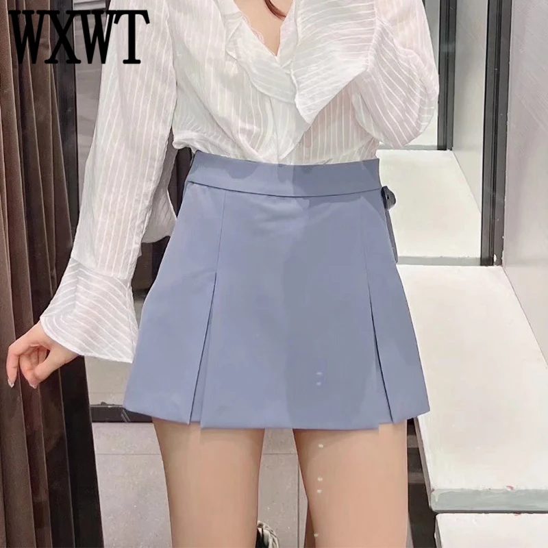 WXWT Women Fashion Wide Pleats Shorts Casual Solid High Waist Side Zipper Shorts Mujer Pantalon OP9891
WXWT Women Fashion Wide Pleats Shorts Casual Solid High Waist Side Zipper Shorts Mujer Pantalon OP9891