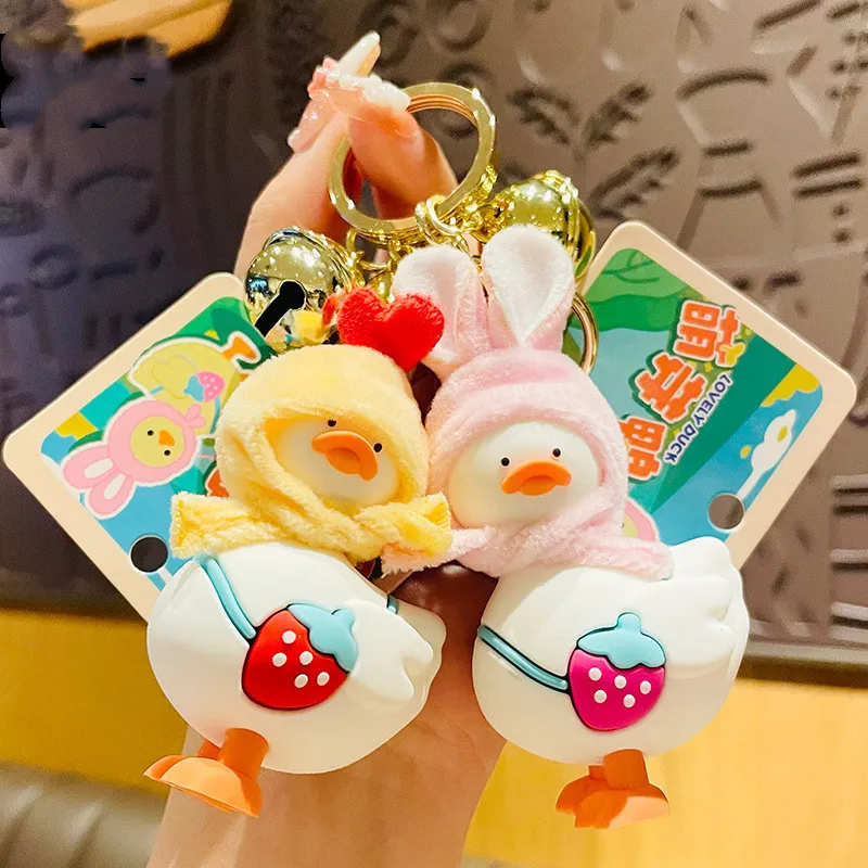 Creative cute duck key chain kawaii Doll keychain charms Bag pendant lovely car keyrings cartoon girls gift accessories holder
Creative cute duck key chain kawaii Doll keychain charms Bag pendant lovely car keyrings cartoon girls gift accessories holder