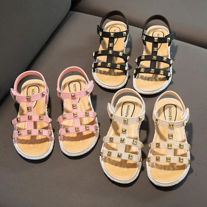 2022 New Summer Fashion Girls Beach Sandals Rivet Anti-Slip Children Princess Shoes Kids Sandals Baby Toddler Shoes Size 24-37
2022 New Summer Fashion Girls Beach Sandals Rivet Anti-Slip Children Princess Shoes Kids Sandals Baby Toddler Shoes Size 24-37