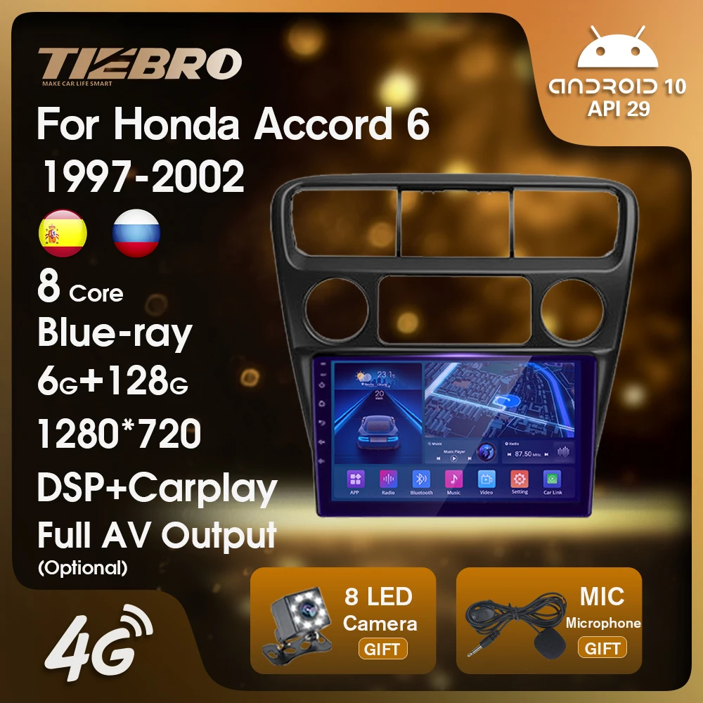Автомагнитола TIEBRO 2DIN Android 1997 для Honda Accord 6 2002-Автомобильный мультимедийный плеер Android автомобильный стерео приемник GPS навигация
Автомагнитола TIEBRO 2DIN Android 1997 для Honda Accord 6 2002-Автомобильный мультимедийный плеер Android автомобильный стерео приемник GPS навигация