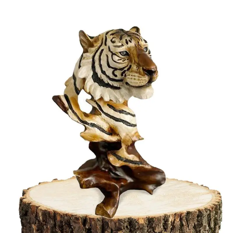 Tiger Head Statue Animal Bust Resin Statue Decor Wild Animals Sculpture Tiger Eagle Lion Horse Wolf Head Figurine Animal Art 
Tiger Head Statue Animal Bust Resin Statue Decor Wild Animals Sculpture Tiger Eagle Lion Horse Wolf Head Figurine Animal Art