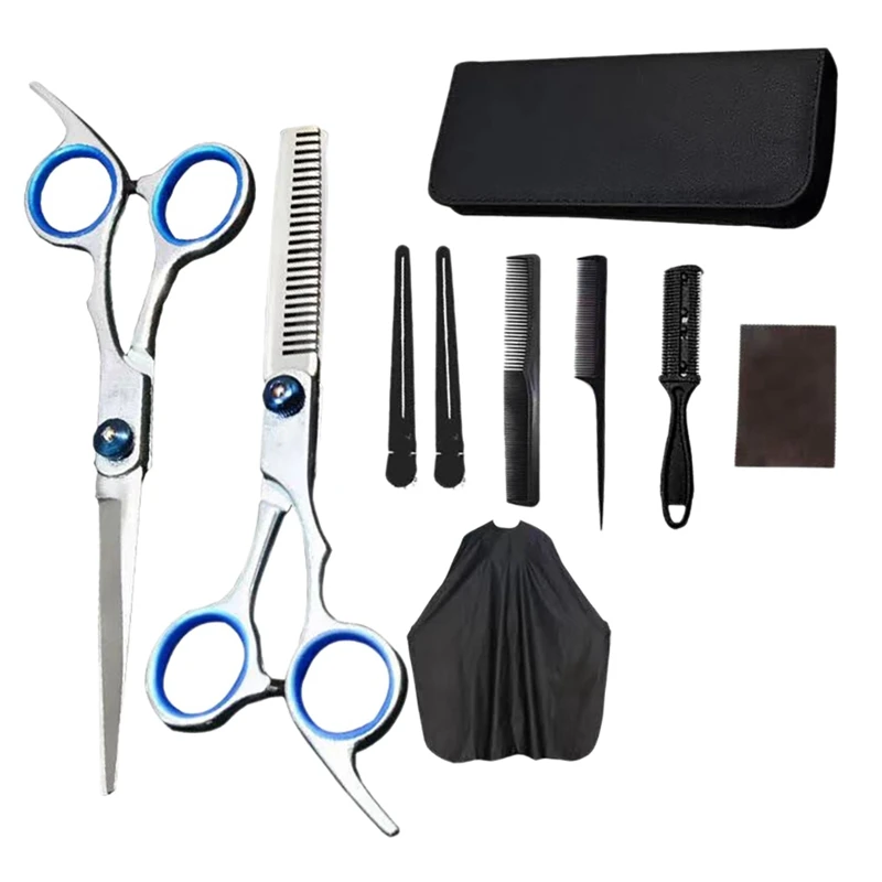 10 PCS Hairdressing Scissors And Serrated Scissors, Hair Cutting Scissors. Men's Hairdressing Scissors
10 PCS Hairdressing Scissors And Serrated Scissors, Hair Cutting Scissors. Men's Hairdressing Scissors