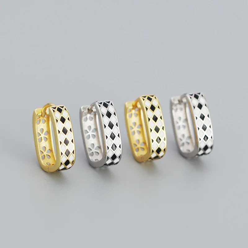 Fashion Charm 925 Sterling Silver Needle Minimalist Enamel Geometric Square Hoop Earrings for Women Unisex Party Jewelry Gift
Fashion Charm 925 Sterling Silver Needle Minimalist Enamel Geometric Square Hoop Earrings for Women Unisex Party Jewelry Gift