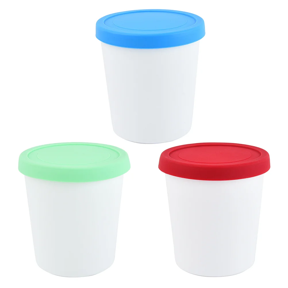 

Ice Cream Bucket Container Freezer Storage Containers Tub Tubswith Homemade Cups Reusable Yogurt Round Lids Pail Box Soup Bowls