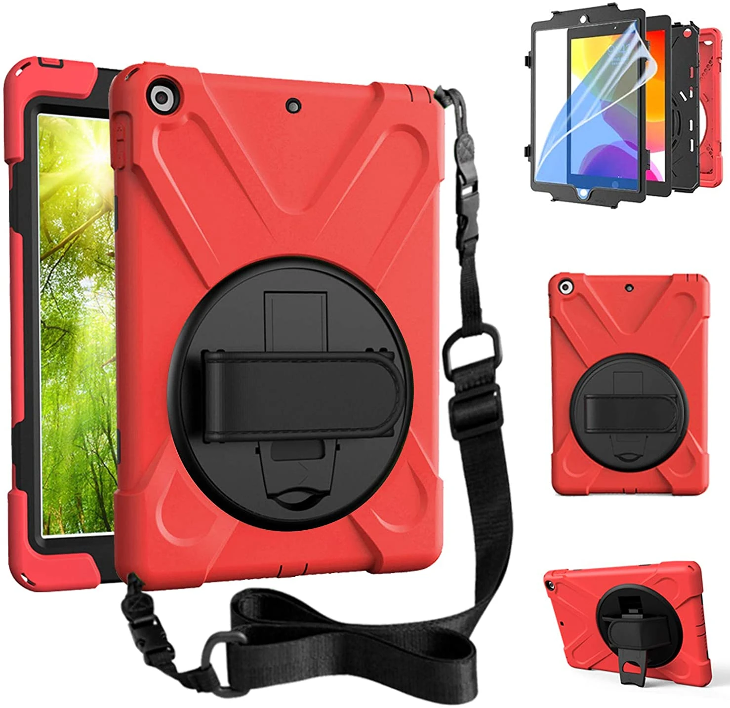 Case For iPad 7th 8th 10.2,Heavy Duty Army Shockproof Kids Cover for iPad 10.2 2019 2020 10 Kickstand Handle Shoulder Strap Case
Case For iPad 7th 8th 10.2,Heavy Duty Army Shockproof Kids Cover for iPad 10.2 2019 2020 10 Kickstand Handle Shoulder Strap Case