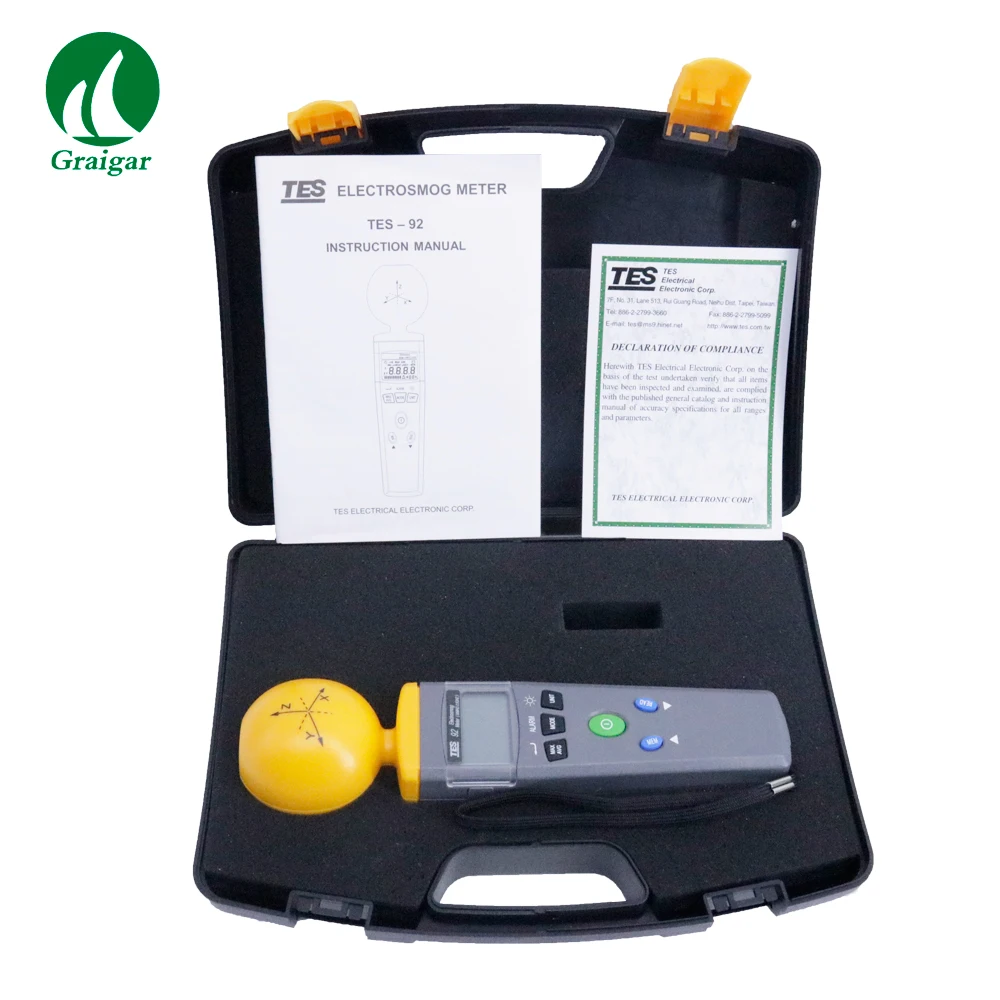 TES-92 EMF Meter Triaxial Data Logger the Electromagnetic Radiation Detector TES92
TES-92 EMF Meter Triaxial Data Logger the Electromagnetic Radiation Detector TES92