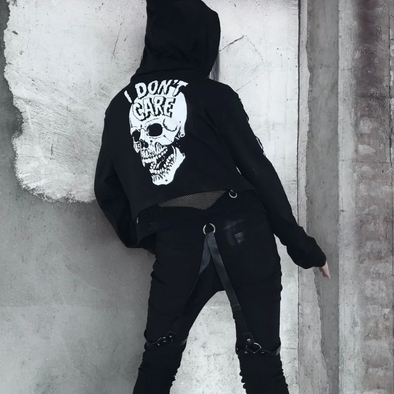 Hot Skull Sweater Vintage Goth Hoodies Oversized Sweatshirt Cropped Hoodie Women Skull Print Streetwear Loose Mesh Gothic Style
Hot Skull Sweater Vintage Goth Hoodies Oversized Sweatshirt Cropped Hoodie Women Skull Print Streetwear Loose Mesh Gothic Style