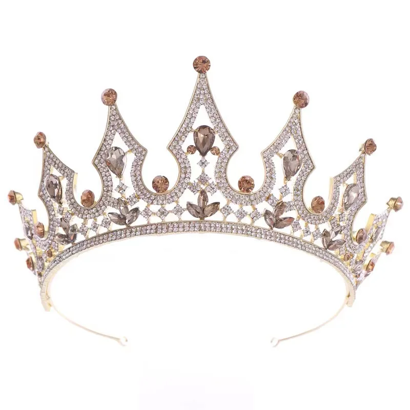 Fashion Elegant Zircon Crystal Women's Big Crown Exquisite Simple Alloy Hair Band Bride Princess Crown Wedding Jewelry Headwear
Fashion Elegant Zircon Crystal Women's Big Crown Exquisite Simple Alloy Hair Band Bride Princess Crown Wedding Jewelry Headwear