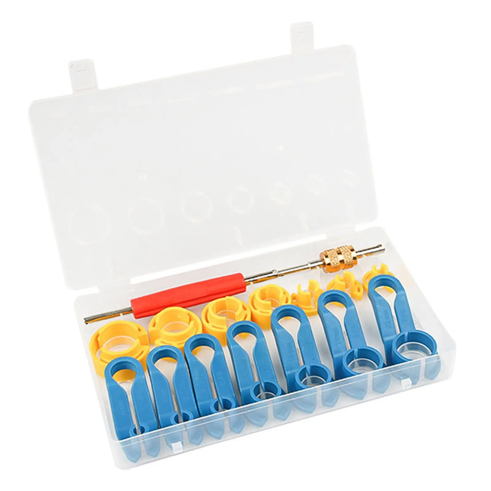 16x AC Fuel Line Disconnect Tool Set Durable 1/4 5/16 3/8 1/2 5/8 3/4 7/8 Repair Tools
16x AC Fuel Line Disconnect Tool Set Durable 1/4 5/16 3/8 1/2 5/8 3/4 7/8 Repair Tools