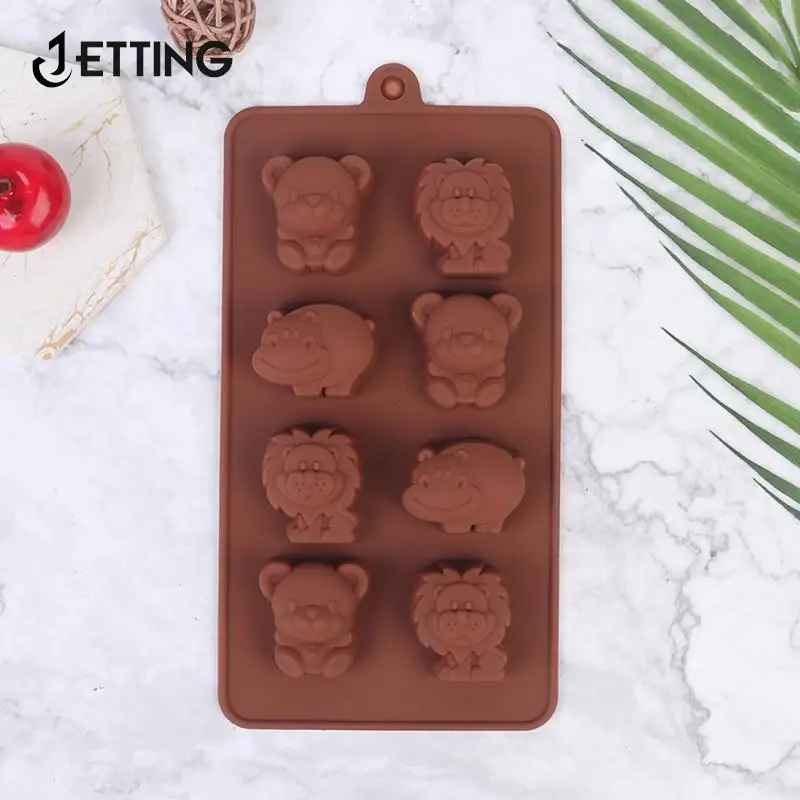 

1PCS Animal Silicone Mold Hippo Lion Bear Shape Chocolate Soap Cake Decorating DIY Kitchenware Bakeware Ice Mold Baking Tools