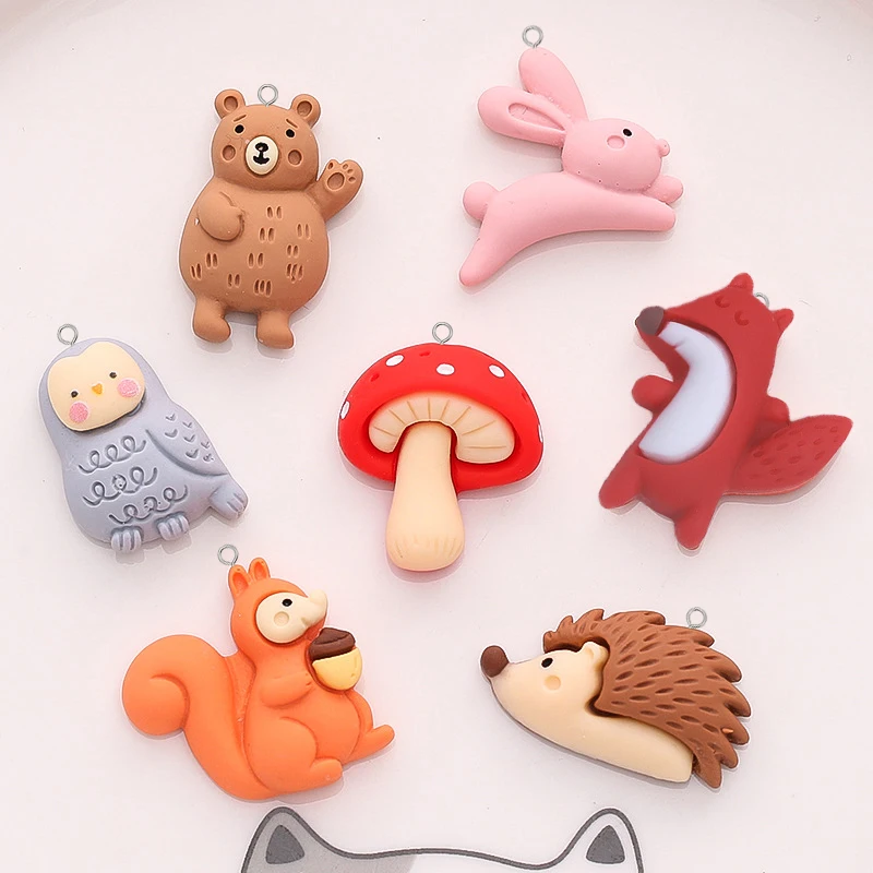 10pcs Kawaii Mushroom Bear Owl Animal Charms Resin Flatback Cute Fox Hedgehog Pendant for Earring DIY Jewelry Making
10pcs Kawaii Mushroom Bear Owl Animal Charms Resin Flatback Cute Fox Hedgehog Pendant for Earring DIY Jewelry Making