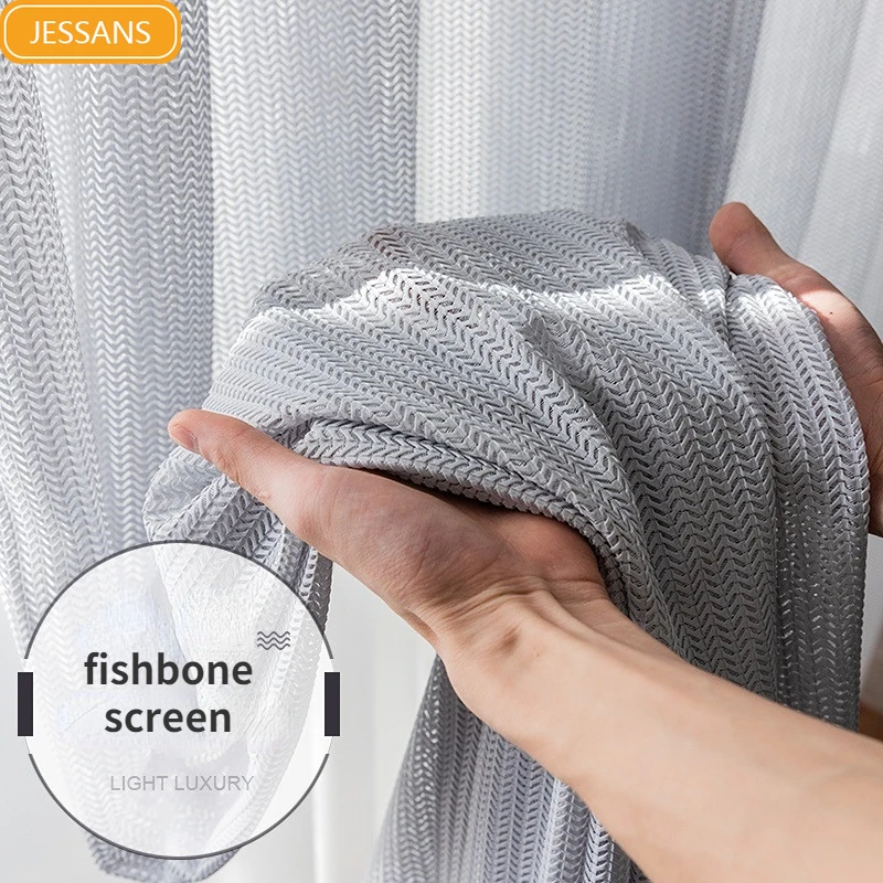 Fish-bone gauze Curtains For Living Room Bedroom Dining Room Balcony screens floating windows are simple in Northern Europe
Fish-bone gauze Curtains For Living Room Bedroom Dining Room Balcony screens floating windows are simple in Northern Europe