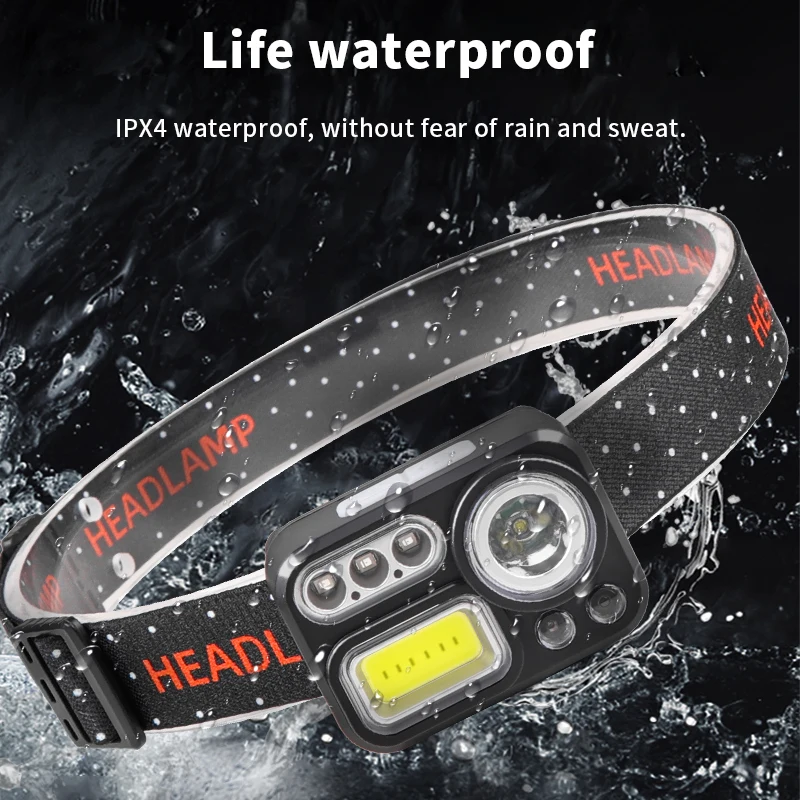 Asafee Portable Compact XPE+COB Headlight Built-in Battery TYPE-C Rechargeable Light Headlight Four Light Source Sensor Light
Asafee Portable Compact XPE+COB Headlight Built-in Battery TYPE-C Rechargeable Light Headlight Four Light Source Sensor Light