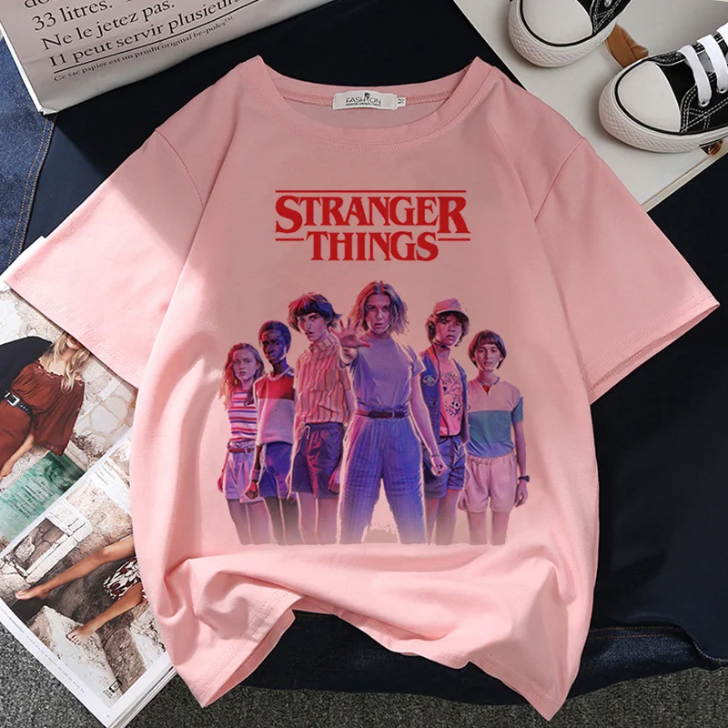 Stranger Things Graphic Print T-shirt Women Harajuku Aesthetic Pink Tops Tshirt 2022 Summer Korea Style Kpop Y2k Female T Shirt
Stranger Things Graphic Print T-shirt Women Harajuku Aesthetic Pink Tops Tshirt 2022 Summer Korea Style Kpop Y2k Female T Shirt