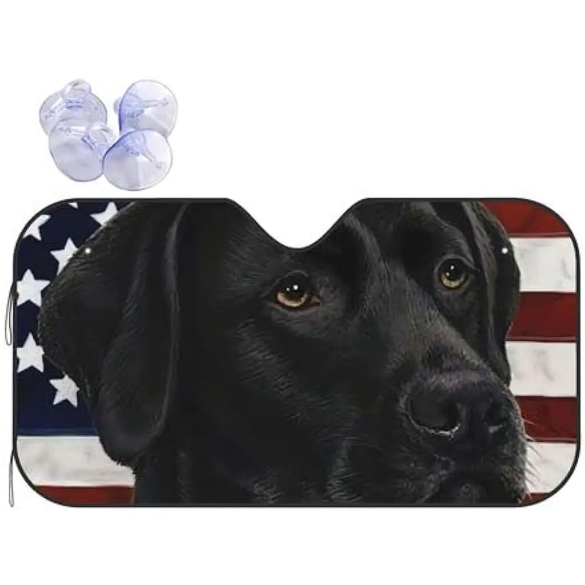 Labrador Black Dog Lab American USA Flag Windshield Sun Shade Front Protector Folding Car Sun Visor Blocks Uv Rays 130x70cm
Labrador Black Dog Lab American USA Flag Windshield Sun Shade Front Protector Folding Car Sun Visor Blocks Uv Rays 130x70cm