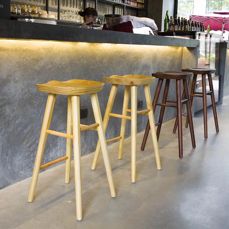 Simple Bar Chair Solid Wood Commercial Household Modern Simple Bar Chairs Home Furniture Minimalist High Feet Stool for Kitchen
Simple Bar Chair Solid Wood Commercial Household Modern Simple Bar Chairs Home Furniture Minimalist High Feet Stool for Kitchen
