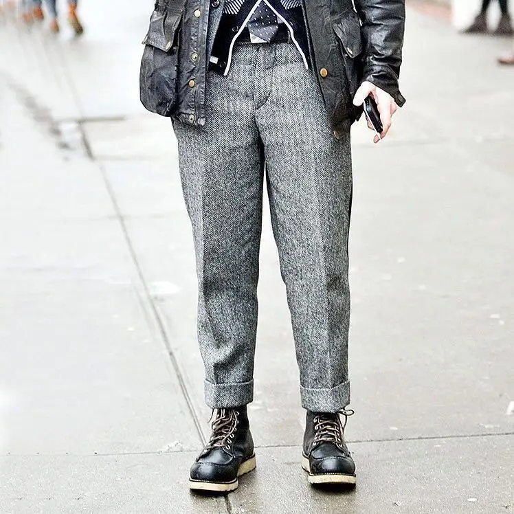 Woolen Business Dress Pants Men Elastic Waist Streetwear Casual Trousers Formal Social Woolen Suit Pants Costume HommeZ314
Woolen Business Dress Pants Men Elastic Waist Streetwear Casual Trousers Formal Social Woolen Suit Pants Costume HommeZ314
