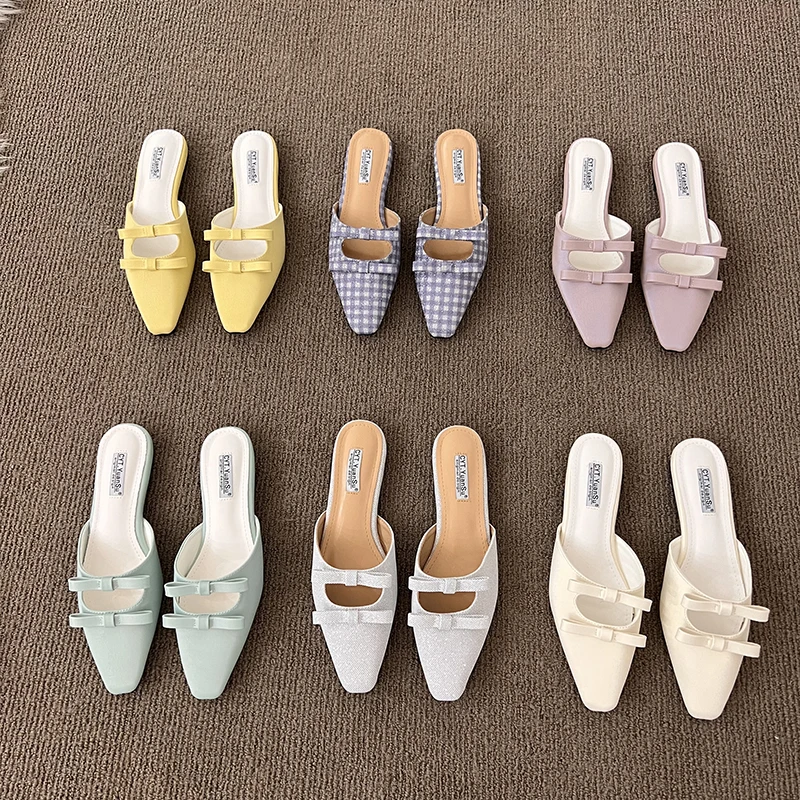 Bailamos Women Slippers Female Spring Pointed Toe Flat Mule Shoes Outdoor Slides Beach Sandals Lazy Leisure Shoes Mujer
Bailamos Women Slippers Female Spring Pointed Toe Flat Mule Shoes Outdoor Slides Beach Sandals Lazy Leisure Shoes Mujer