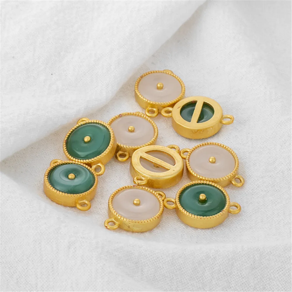 18K gold coated dumb gold stickers round double hanging 12mm pendant diy hand bracelet necklace earring pendant accessories
18K gold coated dumb gold stickers round double hanging 12mm pendant diy hand bracelet necklace earring pendant accessories