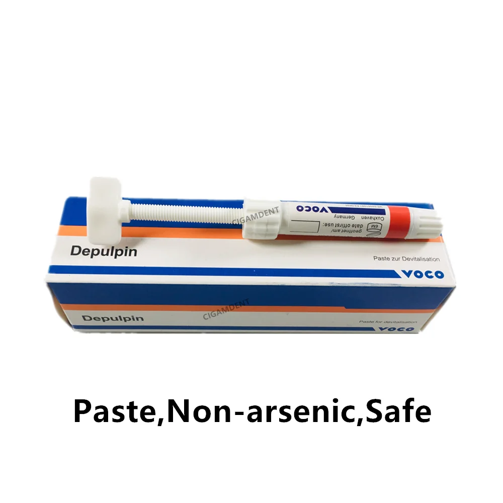 3g/Syringe Depulpin Dental Pulp Devitalizer Devitalization Paste Devitalizing Agent Endodontic Material
3g/Syringe Depulpin Dental Pulp Devitalizer Devitalization Paste Devitalizing Agent Endodontic Material