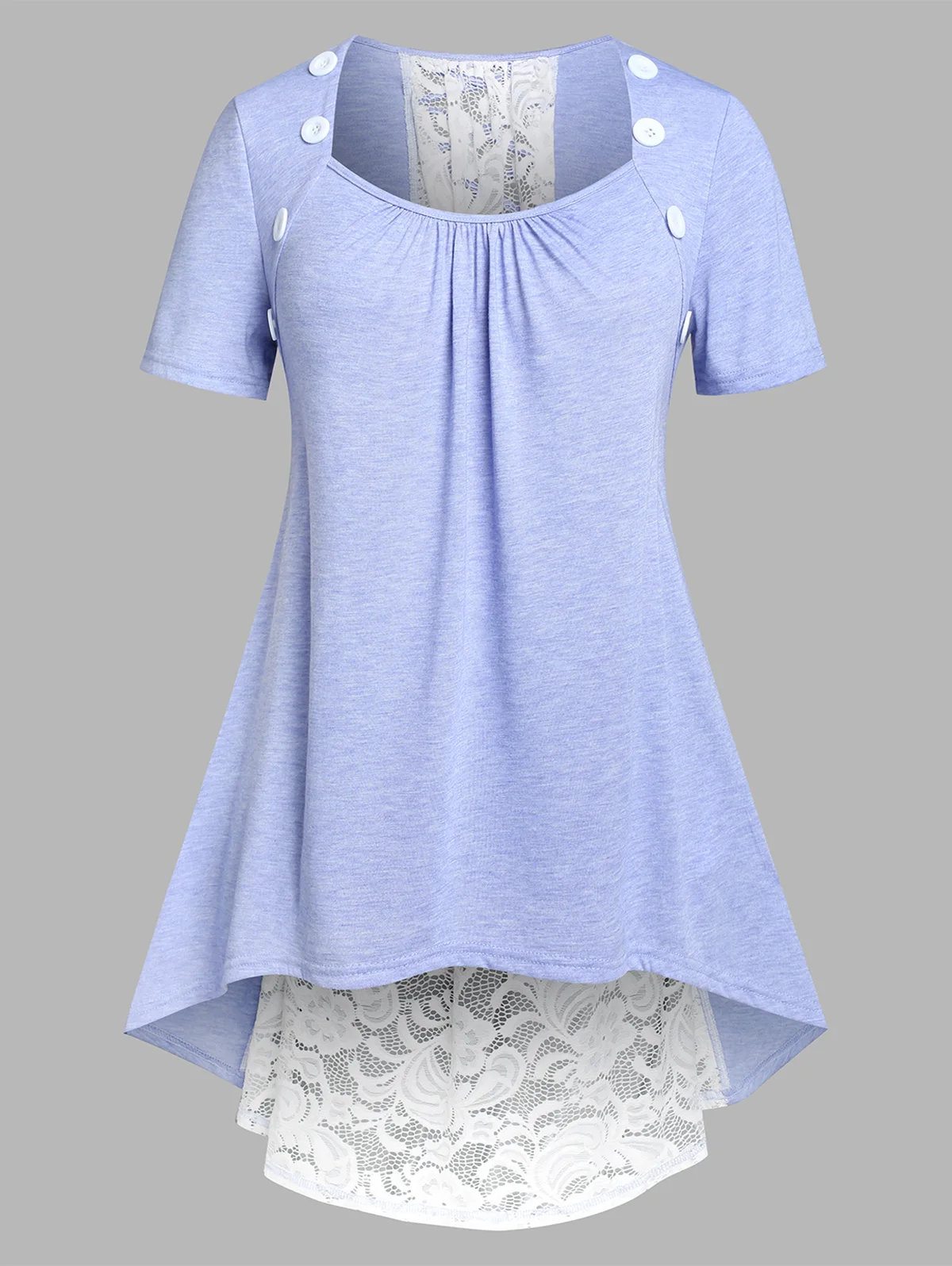 ROSEGAL Fashion Lace Insert Irregular Tees 2022 New Scoop Neck Back Lace Up High Low Blouses Female Spring,Summer T-Shirt Tops
ROSEGAL Fashion Lace Insert Irregular Tees 2022 New Scoop Neck Back Lace Up High Low Blouses Female Spring,Summer T-Shirt Tops