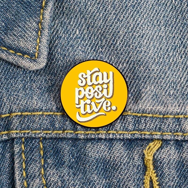 Stay Positive Hand Lettering Retro Type Pin Custom Brooches Shirt Lapel teacher Bag backpacks Badge gift brooches pins for women
Stay Positive Hand Lettering Retro Type Pin Custom Brooches Shirt Lapel teacher Bag backpacks Badge gift brooches pins for women