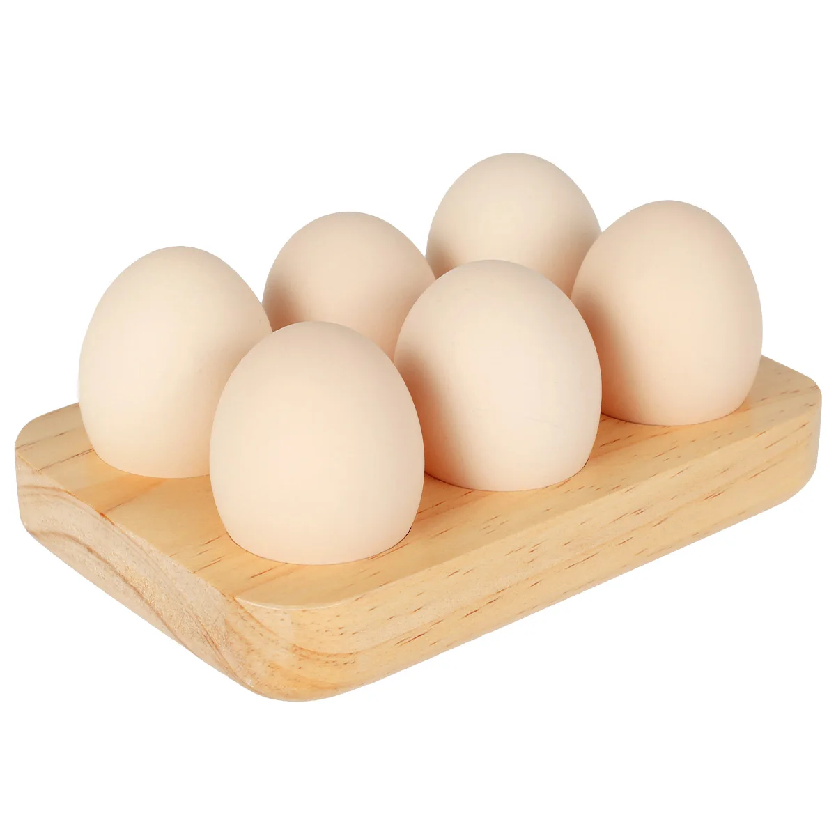 Egg Tray Wooden Egg Holder 6 Holes Egg Organizer Rack Space Saving Egg Plate Household Egg Storage Accessories for Kitchen
Egg Tray Wooden Egg Holder 6 Holes Egg Organizer Rack Space Saving Egg Plate Household Egg Storage Accessories for Kitchen
