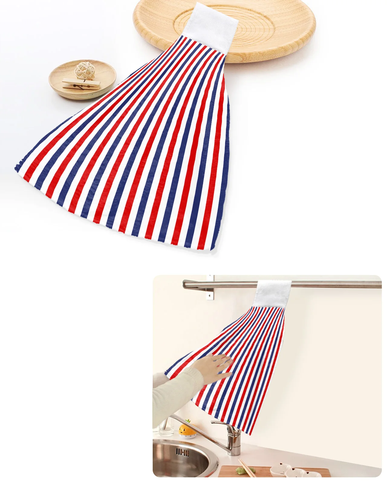 Red Blue White Stripes Hand Towels Home Kitchen Bathroom Hanging Dishcloths Hand Towel Loops Quick Dry Soft Absorbent Towels
Red Blue White Stripes Hand Towels Home Kitchen Bathroom Hanging Dishcloths Hand Towel Loops Quick Dry Soft Absorbent Towels